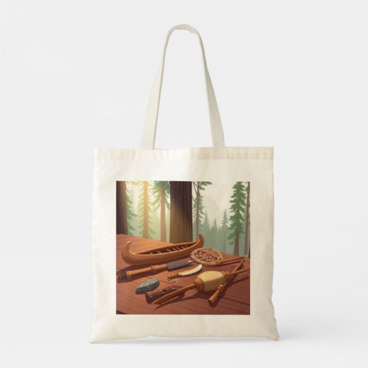 Native American Tools Artwork Tote Bag (Achterkant)