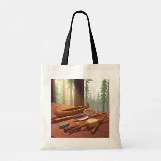 Native American Tools Artwork Tote Bag (Achterkant)
