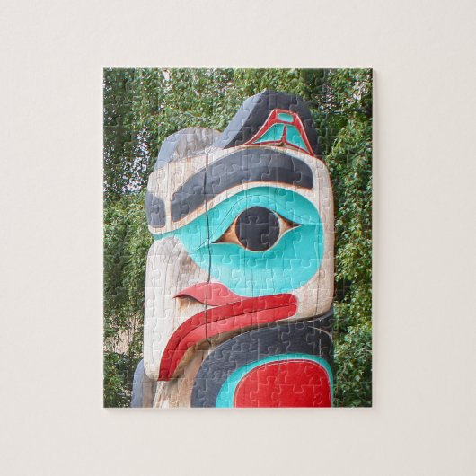 Native American Totem Pole, Anchorage, Alaska 2 Legpuzzel (Verticaal)