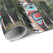 Native American Totem Pole, Anchorage, Alaska Cadeaupapier (Rol Hoek)