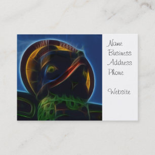 Native American Totem Pole Fractal Art Design Visitekaartje