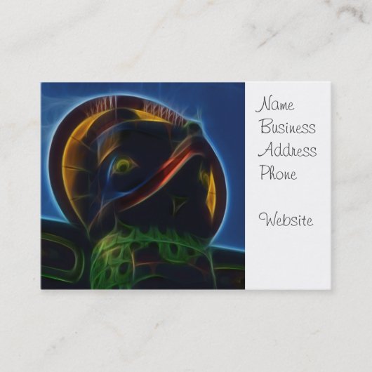 Native American Totem Pole Fractal Art Design Visitekaartje (Voorkant)