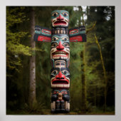 Native American Totem Pole Poster (Voorkant)