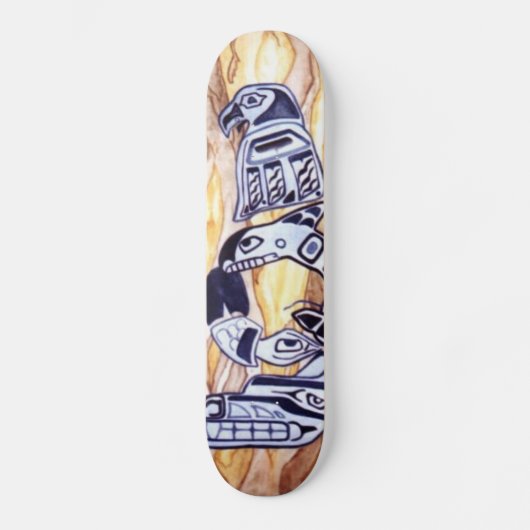 Native American Totem Pole Skateboard (Voorkant)