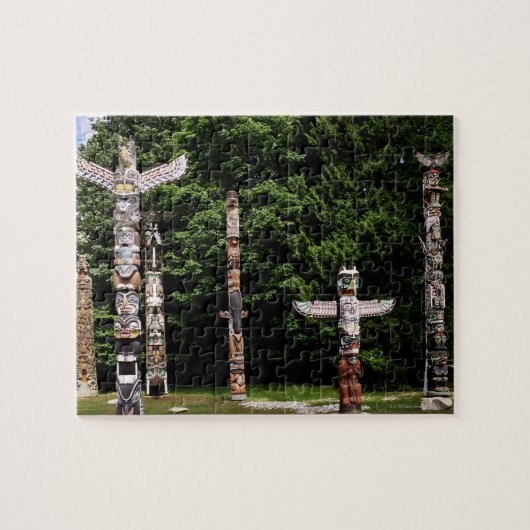 Native American totem poles, Vancouver, Brits Legpuzzel (Horizontaal)
