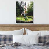 Native American Totem Poll Glacier Park Montana Canvas Afdruk (Insitu (Slaapkamer))