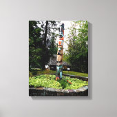 Native American Totem Poll Glacier Park Montana Canvas Afdruk (Voorkant)