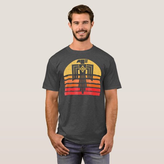 Native American Totem Thunderbird Sunset T-shirt (Voorkant volledig)