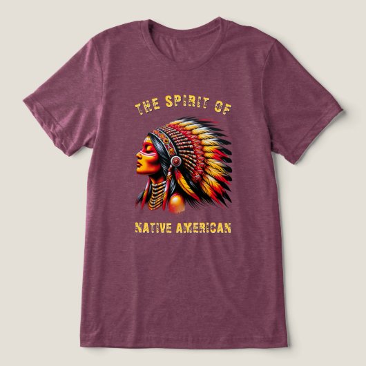 Native American Tri-Blend Shirt (Design voorkant)