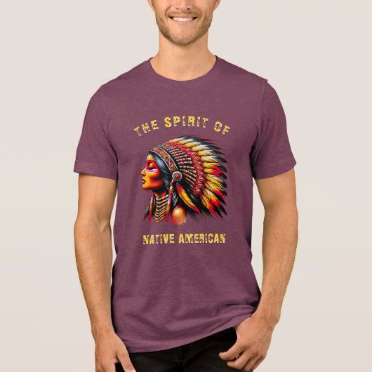 Native American Tri-Blend Shirt (Voorkant)