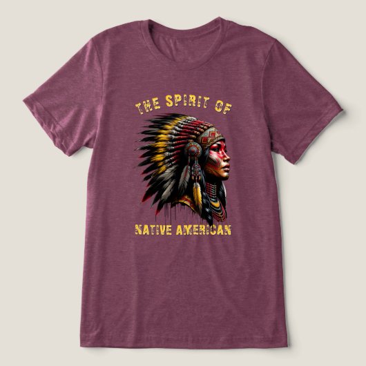 Native American Tri-Blend Shirt (Design voorkant)