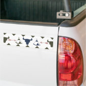 Native American Tribal Chevron Skulls Tipi Arrows Bumpersticker (Op Truck)
