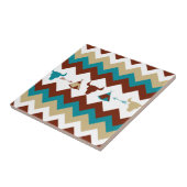 Native American Tribal Chevron Skulls Tipi Arrows Tegeltje (Zijkant)