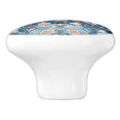 Native American Tribal Classic Blue Tan Design Keramische Knop (Zijkant)