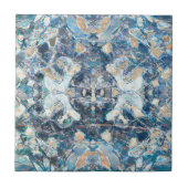 Native American Tribal Classic Blue Tan Design Tegeltje (Voorkant)