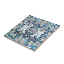 Native American Tribal Classic Blue Tan Design Tegeltje