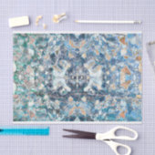 Native American Tribal Classic Blue Tan Design Tissuepapier (Craft)