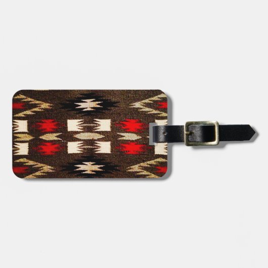 Native American Tribal Design Print Bagagelabel (Voorkant horizontaal)