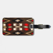 Native American Tribal Design Print Bagagelabel (Achterkant horizontaal)