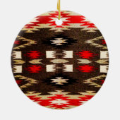 Native American Tribal Design Print Keramisch Ornament (Achterkant)