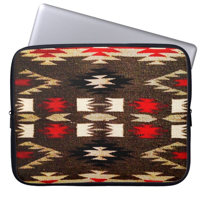 Native American Tribal Design Print Laptop Sleeve (Voorkant)