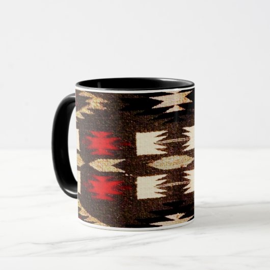 Native American Tribal Design Print Mok (Voorkant links)