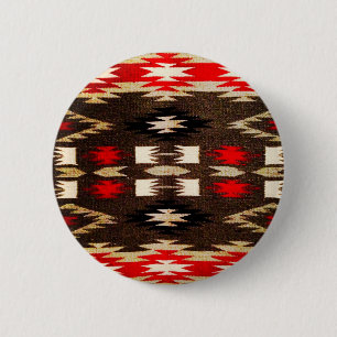 Native American Tribal Design Print Ronde Button 5,7 Cm