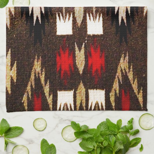 Native American Tribal Design Print Theedoek (Gevouwen)
