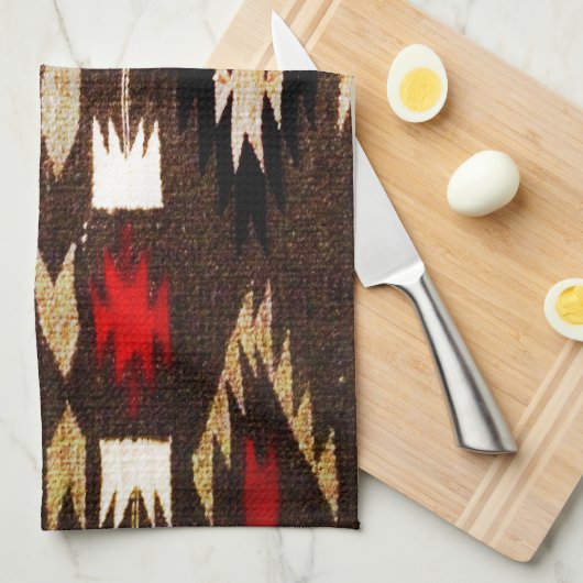Native American Tribal Design Print Theedoek (Quarter Fold)