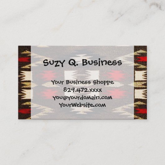 Native American Tribal Design Print Visitekaartje (Voorkant)