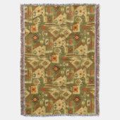 Native american tribal fabric I + jouw ideeën Deken (Voorkant Verticaal)