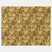 Native american tribal fabric I + jouw ideeën Fleece Deken (Voorkant (Horizontaal))