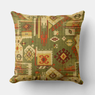 Native american tribal fabric I + jouw ideeën Kussen