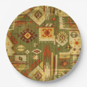 Native american tribal fabric I + jouw ideeën Papieren Bordje (Voorkant)