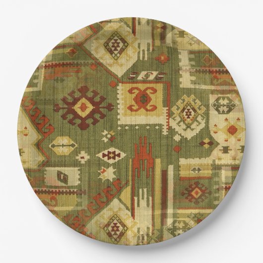 Native american tribal fabric I + jouw ideeën Papieren Bordje (Voorkant)