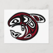 Native American Tribal Fish Design Briefkaart (Voorkant)