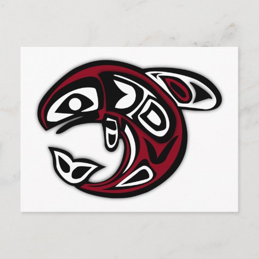 Native American Tribal Fish Design Briefkaart (Voorkant)