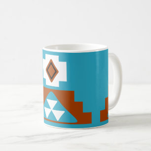 Native American Tribal Geïnspireerd Pattern Koffiemok