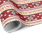 Native American Tribal geometrisch patroon Cadeaupapier (Rol Hoek)