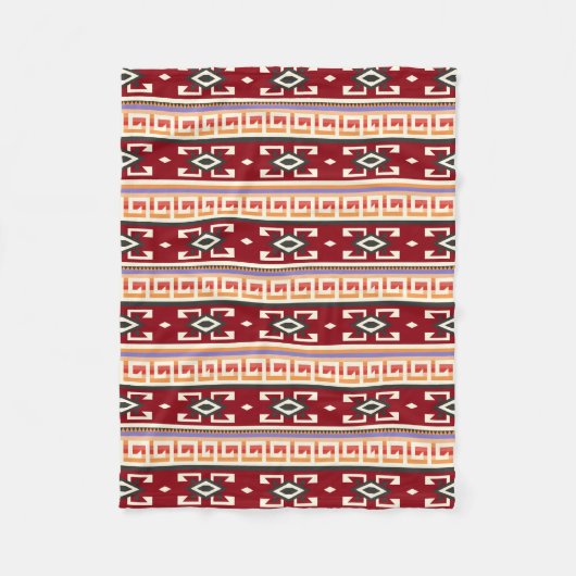 Native American Tribal geometrisch patroon Fleece Deken (Voorkant)