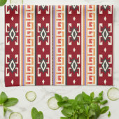 Native American Tribal geometrisch patroon Theedoek (Gevouwen)