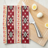 Native American Tribal geometrisch patroon Theedoek (Quarter Fold)