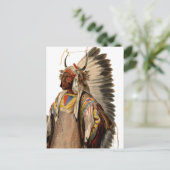 Native American Tribal Indian Chief Dress Briefkaart (Staand voorkant)