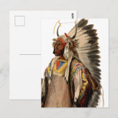 Native American Tribal Indian Chief Dress Briefkaart (Voorkant / Achterkant)
