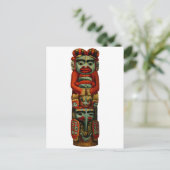 Native American Tribal Indian Totem Pole Spirituee Briefkaart (Staand voorkant)