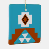 Native American Tribal Inspired Pattern Keramisch Ornament (Rechts)