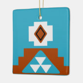 Native American Tribal Inspired Pattern Keramisch Ornament (Links)