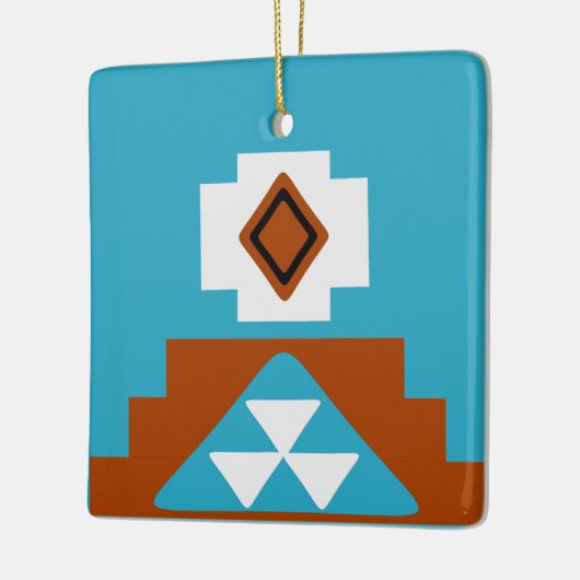 Native American Tribal Inspired Pattern Keramisch Ornament (Links)