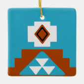 Native American Tribal Inspired Pattern Keramisch Ornament (Voorkant)