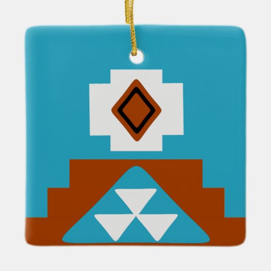 Native American Tribal Inspired Pattern Keramisch Ornament (Voorkant)